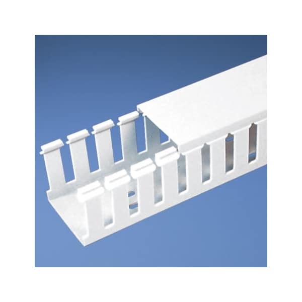 Base Wiring Duct, Type G, Wide Slot, White, 3" x 2" x 1' (6-Pack)